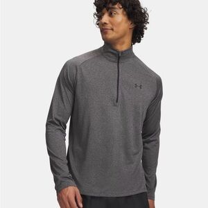 Under Armour | Medium | HeatGear Loose Carbon Gray/Black Half-Zip Long Sleeve
